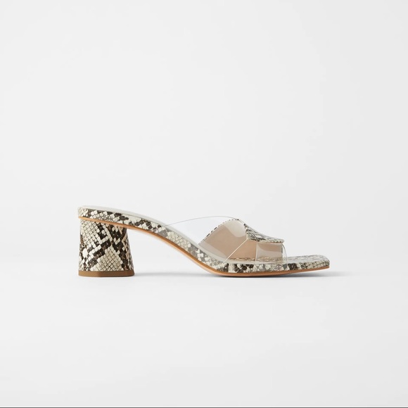 Zara Animal print mules heels - Picture 2 of 4